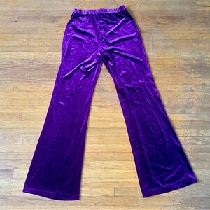 SHEIN Purple Velvet Flare Pants